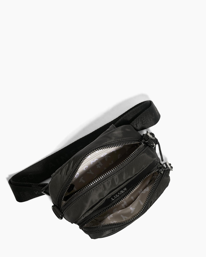 Aimee Kestenberg Nylon Camera Crossbody Black With Shiny Black