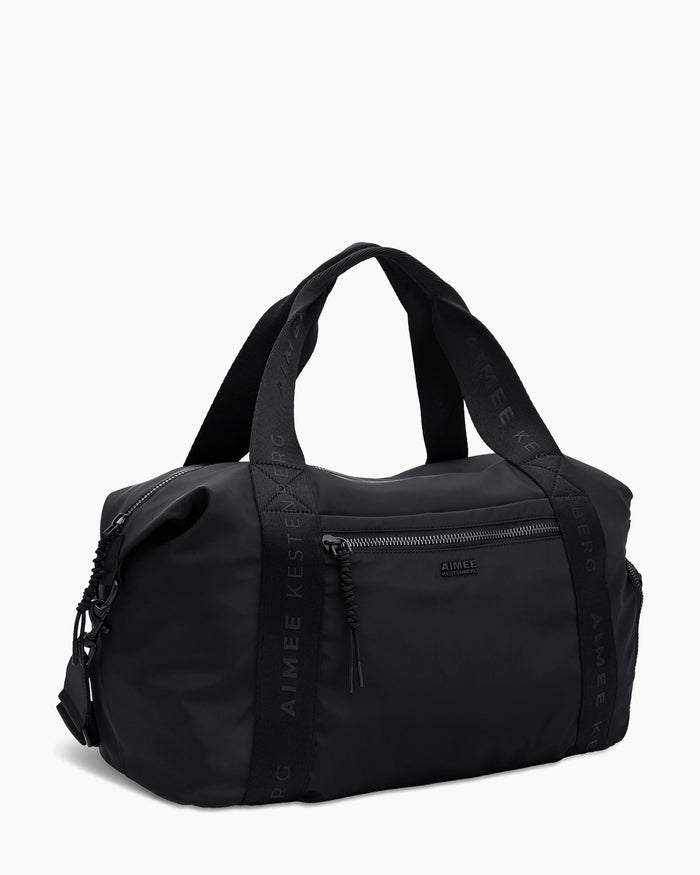 Aimee Kestenberg Nylon Duffle Black With Shiny Black