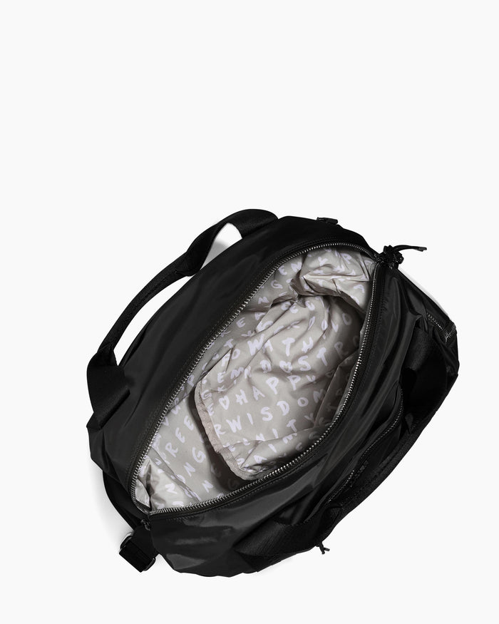 Aimee Kestenberg Nylon Duffle Black With Shiny Black