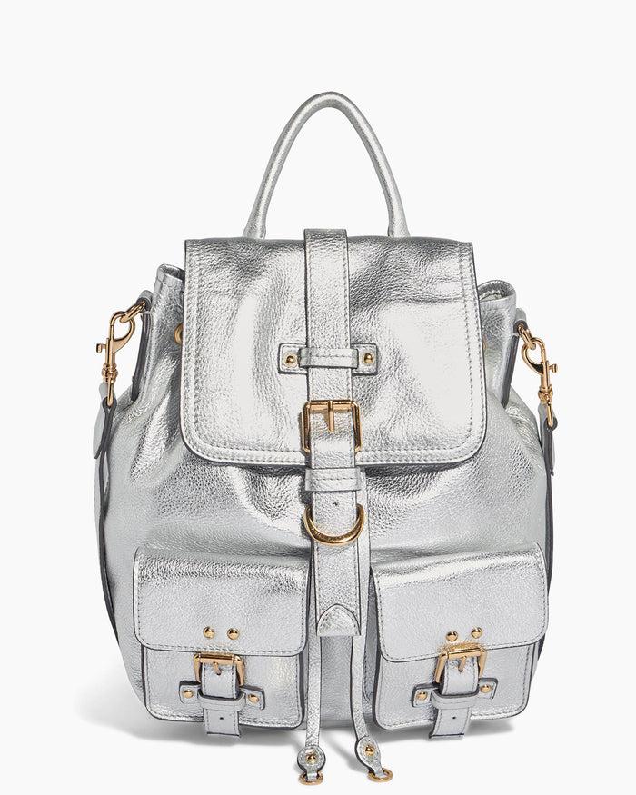 aimee kestenberg Saddle-Up Backpack Silver Pebble Metallic