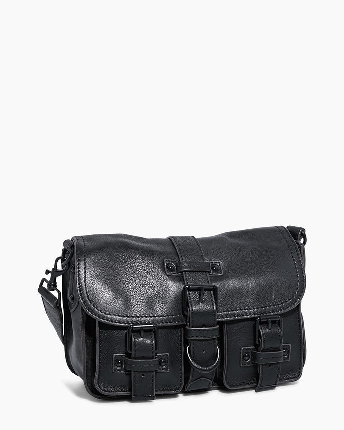Aimee Kestenberg Saddle-Up Crossbody Black With Shiny Black