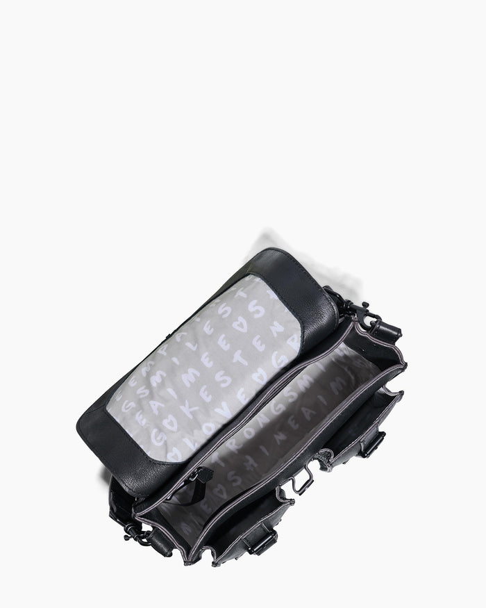 Aimee Kestenberg Saddle-Up Crossbody Black With Shiny Black