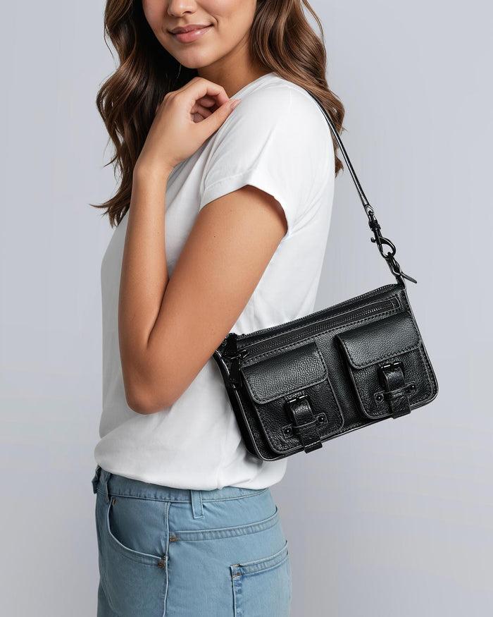 Aimee Kestenberg Saddle-Up Mini Convertible Crossbody Black With Black