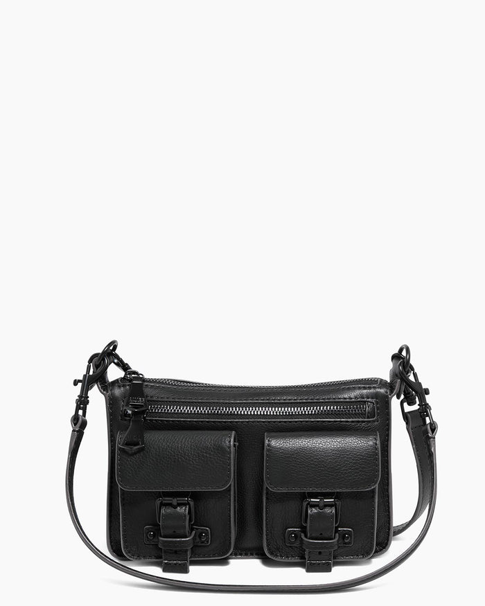 aimee kestenberg Saddle-Up Mini Convertible Crossbody Black with Black