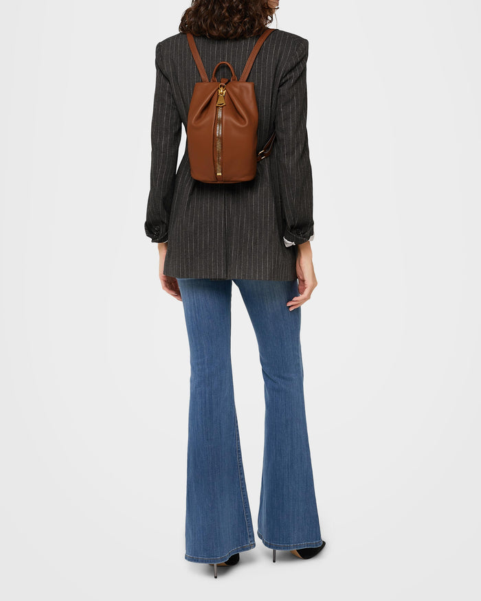 Aimee Kestenberg Tamitha Mini Backpack Chestnut With 14k Yellow Gold