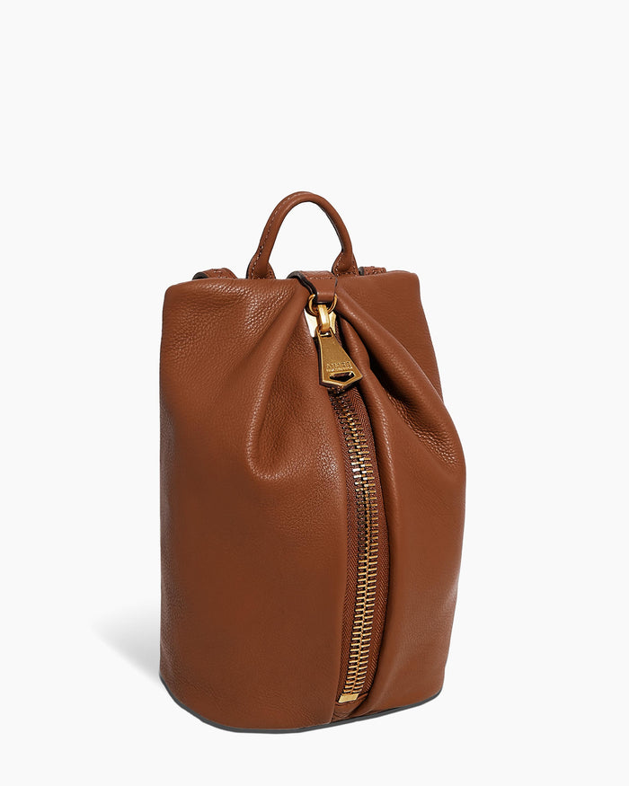 Aimee Kestenberg Tamitha Mini Backpack Chestnut With 14k Yellow Gold