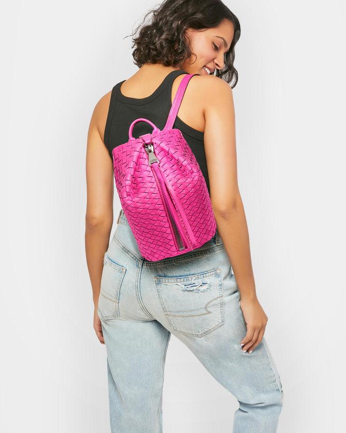 Aimee Kestenberg Tamitha Mini Backpack Hot Pink Woven