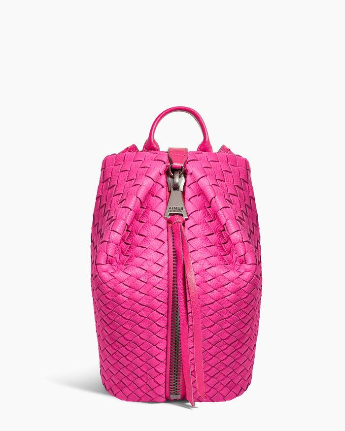 aimee kestenberg Tamitha Mini Backpack Hot Pink Woven