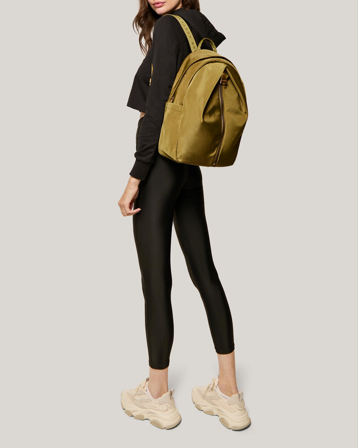 Aimee Kestenberg Tamitha Nylon Zip Around Laptop Backpack Kelp