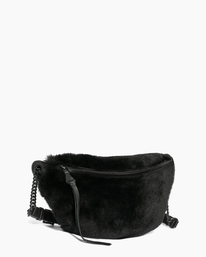Aimee Kestenberg The Hug Convertible Sling Black Shearling