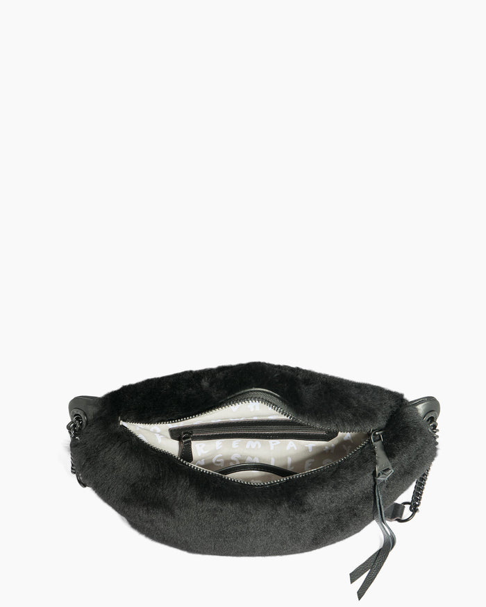 Aimee Kestenberg The Hug Convertible Sling Black Shearling