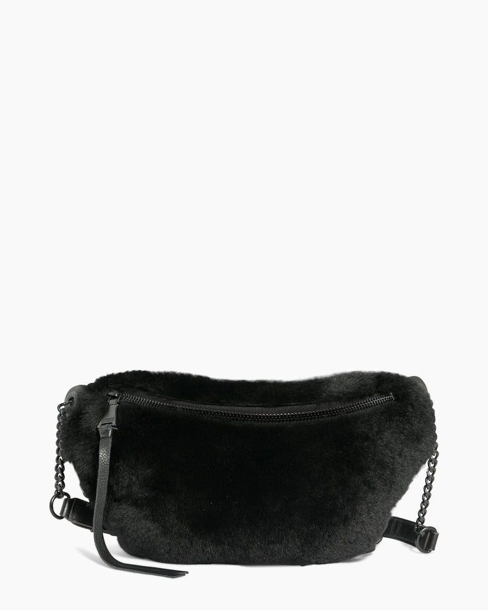 aimee kestenberg The Hug Convertible Sling Black Shearling