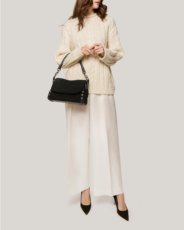 Aimee Kestenberg Zen Convertible Crossbody Black Suede