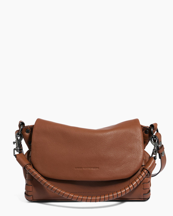 aimee kestenberg Zen Convertible Crossbody Chestnut Brown with Gunmetal