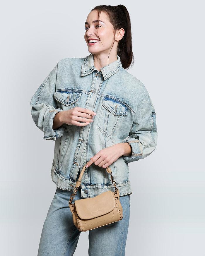 Aimee Kestenberg Zen Mini Crossbody Camel With Nostalgic Gold