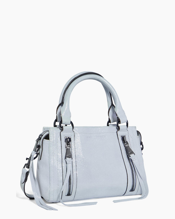 Aimee Kestenberg Zip Me Up Novelty Mini Satchel Mystic Metallic Blue