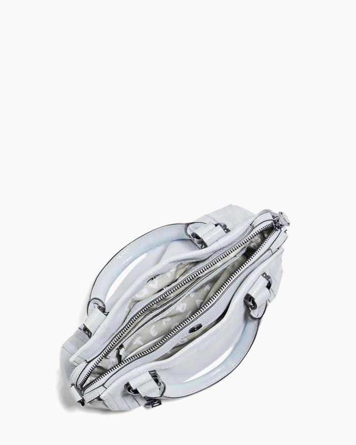 Aimee Kestenberg Zip Me Up Novelty Mini Satchel Mystic Metallic Blue