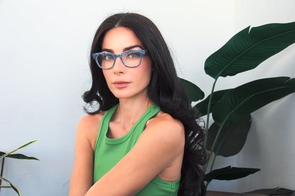 Aj Morgan Classic Rectangular Reading Glasses In A Unique Marble Finish | 54388 Farval