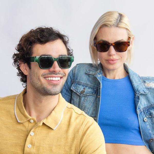 Aj Morgan Classic Rectangular Sunglasses For Men And Women / Brady - 88595