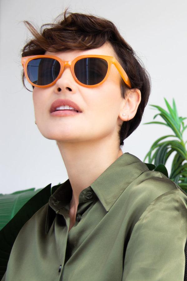 Aj Morgan Classic Rounded Sunglasses For Men & Women | 59268 - Buttercup