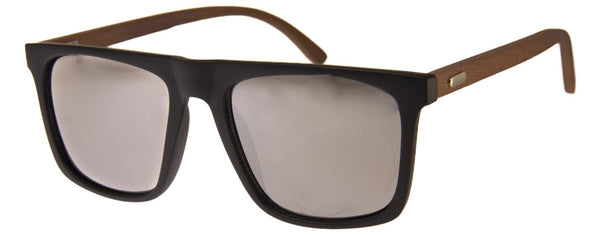 aj morgan Classic Unisex Sunglasses with unique Wood look temples / 88569 L.A. Timber