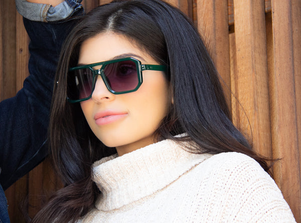 Aj Morgan Color Pop Rectangular Aviators For Men And Women / 39154 Digital Master