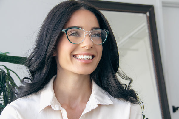 Aj Morgan Feminine Cat-Eye Readers In A Two-tone Pattern / 54412 French Lady