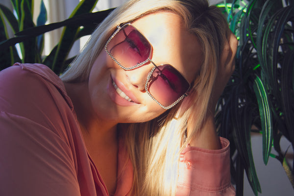 Aj Morgan Glamorous Metal Oversized Sunglasses With A Rhinestone Trim / 88581 - Morongo