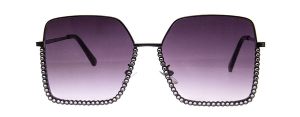 Aj Morgan Glamorous Metal Oversized Sunglasses With A Rhinestone Trim / 88581 - Morongo