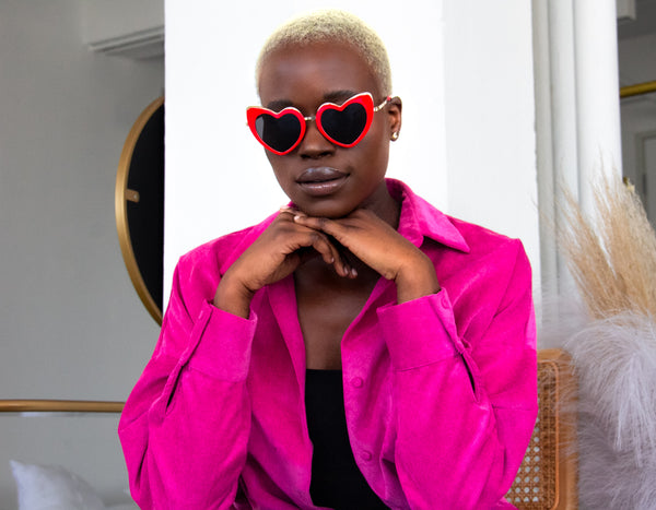 Aj Morgan Heart-Throb Glasses - Fun Oversized Heart-Shaped Sunglasses