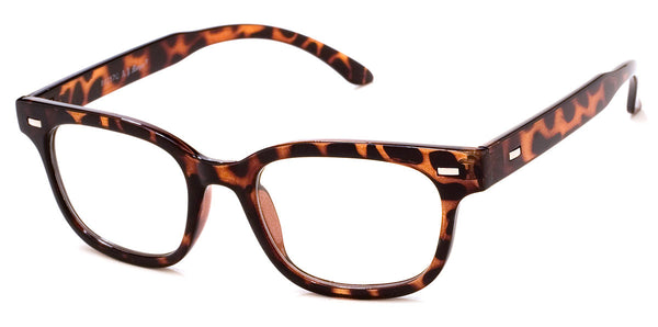 aj morgan Hip Rectangular Clear Lens Sunglasses | Fake Reading Glasses | 88257C - Shuffle