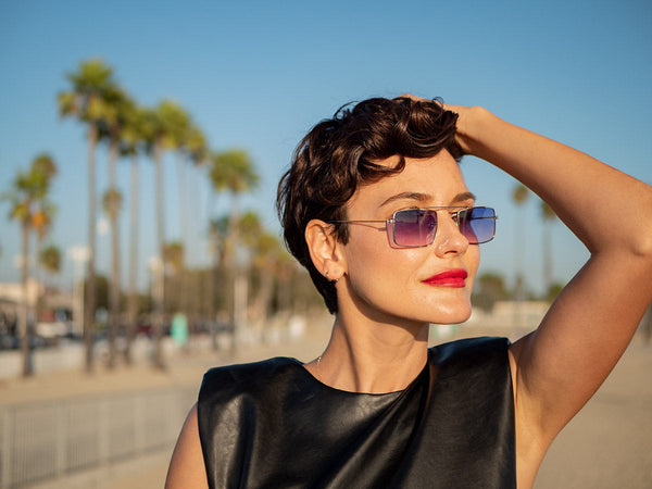 Aj Morgan Hip Rectangular Metal Sunglass Frames For Men & Women | 81017 - AC/DC