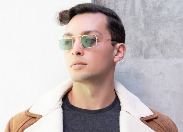 Aj Morgan Hip Rectangular Metal Sunglass Frames For Men & Women | 81017 - AC/DC