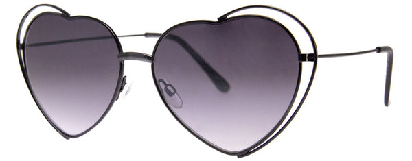 aj morgan Metal Oversized Heart Shaped Sunglasses for Women | 86043 Love Session