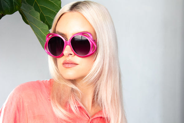 Aj Morgan Oversized Vintage Inspired Sunglasses With Floral Cut-out Pattern / 59280 - C'est Bon