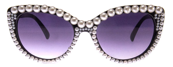 Aj Morgan Pearl-embellished Cat-Eye Sunglasses / Aunt Pearl - 88580