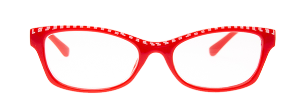 Aj Morgan Rectangular Reading Glasses With Unique Rim Details For Women / 86032 Taxi