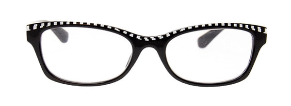 Aj Morgan Rectangular Reading Glasses With Unique Rim Details For Women / 86032 Taxi
