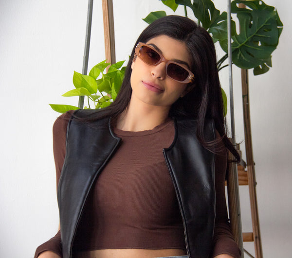 Aj Morgan Rectangular Sunglasses W/metal Detailing For Women / Oly Oly - 86035