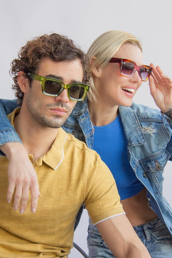 Aj Morgan Retro Rectangular Sunglasses For Women And Men / Searchers - Searchers - 39199