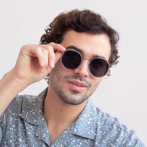 Aj Morgan Retro Round Unisex Sunglasses With Metal Detailing For Men And Women / Parker - 88587