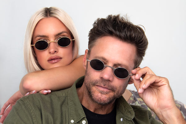 Aj Morgan Retro Small Metal Oval Sunglasses For Men And Women / Bugsy - 86054