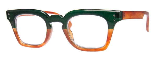 aj morgan Retro Two-Toned Rectangular Readers for Women and Men / 39194 Friends