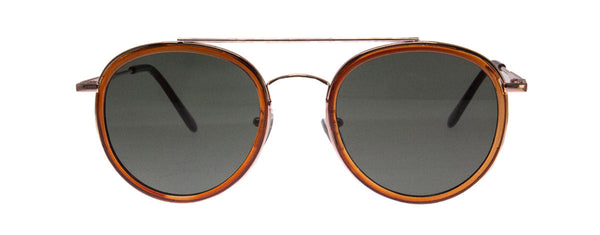 Aj Morgan Retro Unisex Sunglasses In A Round Silhouette And Metal Detailing / Space Cadet - 88579