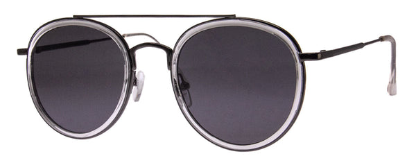 aj morgan Retro Unisex Sunglasses in a Round silhouette and metal detailing / Space Cadet - 88579