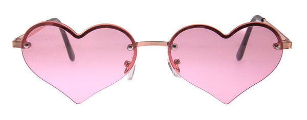 Aj Morgan Trendy Metal Heart-shaped Sunglasses In A Rimless Silhouette / Hearty Har Har - 88578