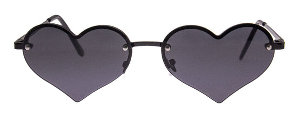 Aj Morgan Trendy Metal Heart-shaped Sunglasses In A Rimless Silhouette / Hearty Har Har - 88578
