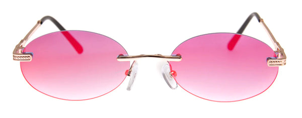 Aj Morgan Trendy Oval Mirrored Metal Sunglasses For Women & Men / 88560 Delta