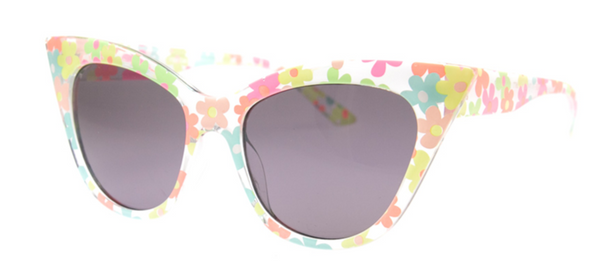 aj morgan Vintage Inspired Cat-Eye Printed Sunglasses for Women / Hot Salsa - 53872