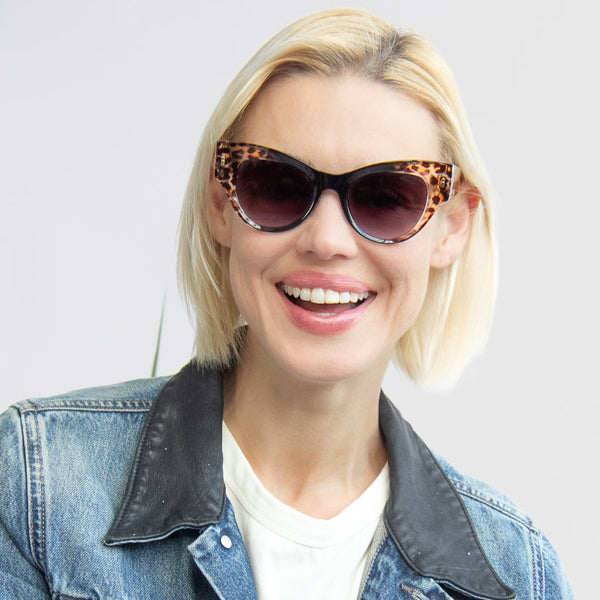 Aj Morgan Vintage-Inspired Cat-Eye Sunglases With Retro Animal Prints For Women And Men / Coquettish - 81075